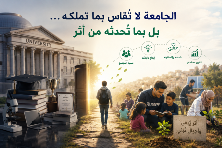 الجامعة لا تُقاس بما تملكه… بل بما تُحدثه من أثر