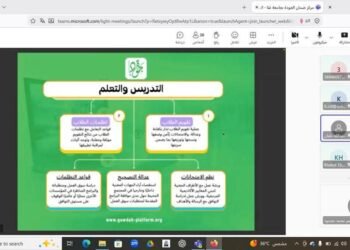 مركز ضمان الجودة بجامعة قنا ينظم تدريبًا عمليًا على معيار التدريس والتعلم عبر منصة جودة