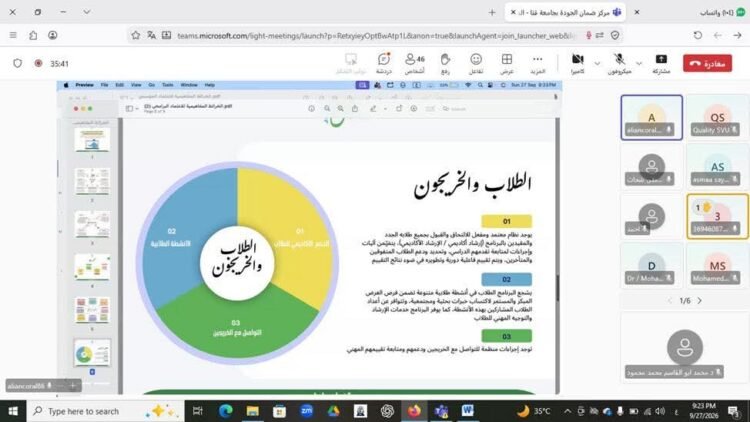 مركز ضمان الجودة بجامعة قنا يدرب فرق الاعتماد المؤسسي والبرامجي على معيار الطلاب والخريجين