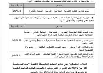 التعليم العالي تطلق تنسيق طلاب الشهادات الفنية إلكترونيًا وتتيح التسجيل حتى 13 سبتمبر
